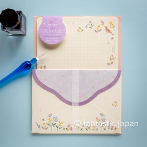 Juego de letras washi japonesas / awairo -flores ondulantes-