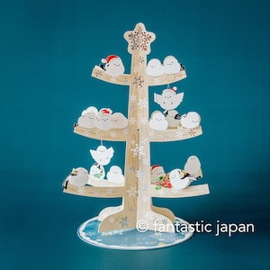 Kerstkaart -staartmees-