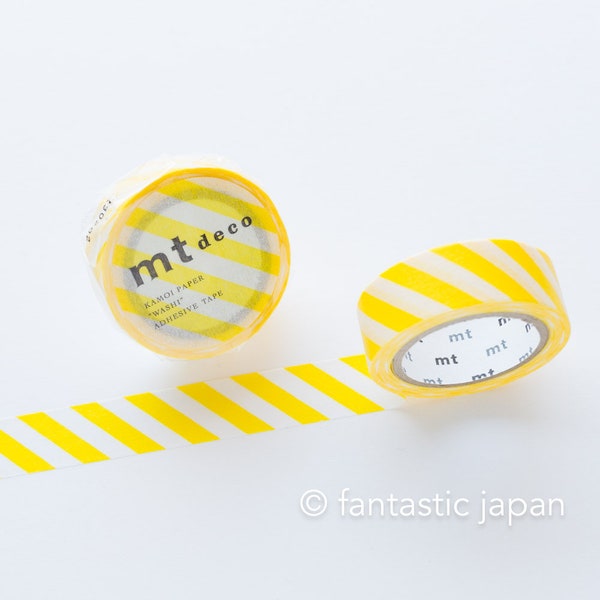 mt washi tape deco -stripe lemon- / MT01D369R / 15mm wide