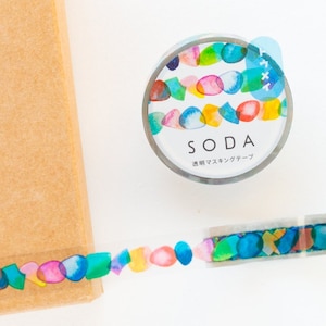 SODA / Transparent PET film tape / 10mm wide -Drop-