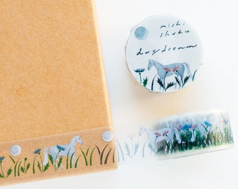 Tearable matte finish cellophane tape / masking tape tape -daydream- by nishishuku / hyogensha masking tape /