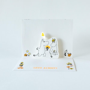 Poinçon / Carte d'anniversaire pop-up MOOMIN -Moomin et Snorkmaiden-