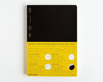 STALOGY / 018 Editors Series 365 Days Notebook Grid -zwart- / A5-formaat
