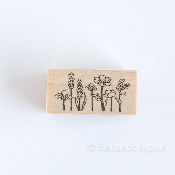 Flower Rectangular Paintable Stamp Flower Rectangular Paintable Stamp
