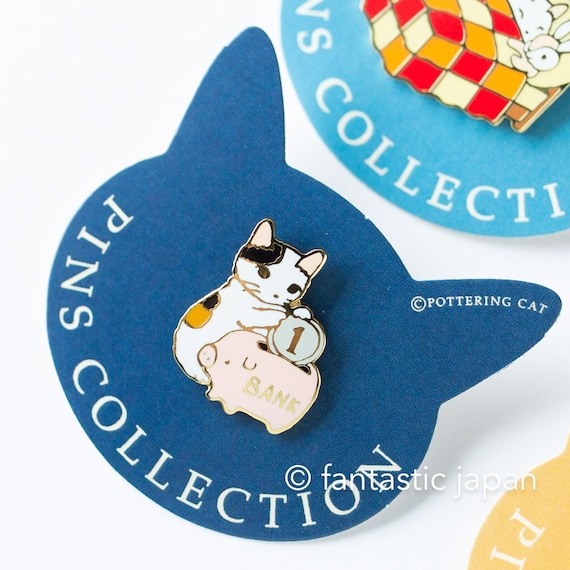 Piggy Bank Cat Enamel Pin Piggy Bank Cat Enamel Pin