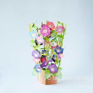 Summer pop up card -morning glory-