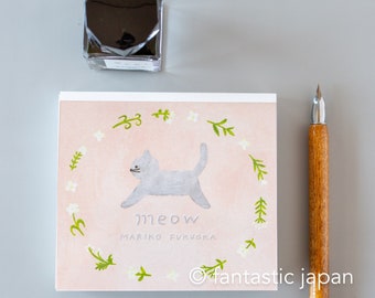 Block memo pad -meow- by Mariko Fukuoka / cozyca products