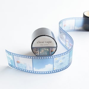 PET film tape / Clear tape -film series &quot;blue&quot;- /  mind wave masking tape /