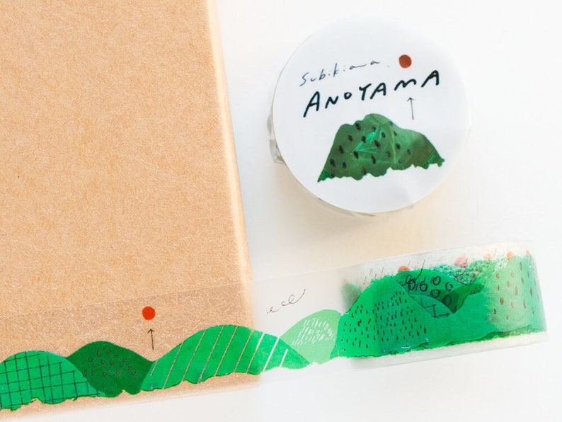 Transparent masking tape / tearable matte finish cellophane tape ANOYAMA by Subikiwa / hyogensha masking tape / imagem 1