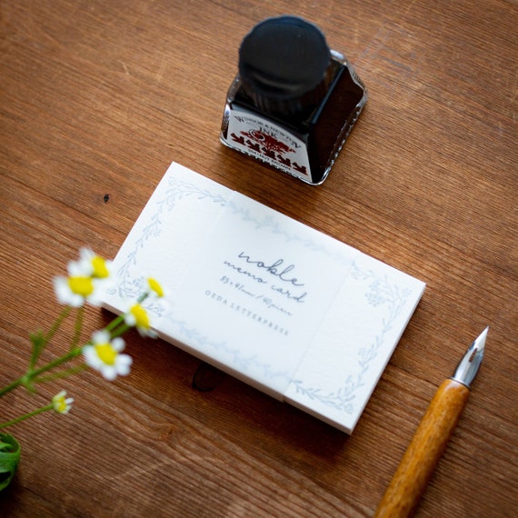 Oeda Letterpress printing -Note cards noble "silver"-