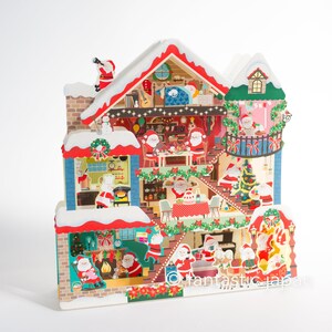 Cartão de Natal "Casa de bonecas do Papai Noel" / cartão de felicitações Sanrio /