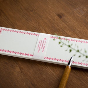 Carton de correspondance plié Classiky Letterpress 20pcs / NO. 20320-04 /