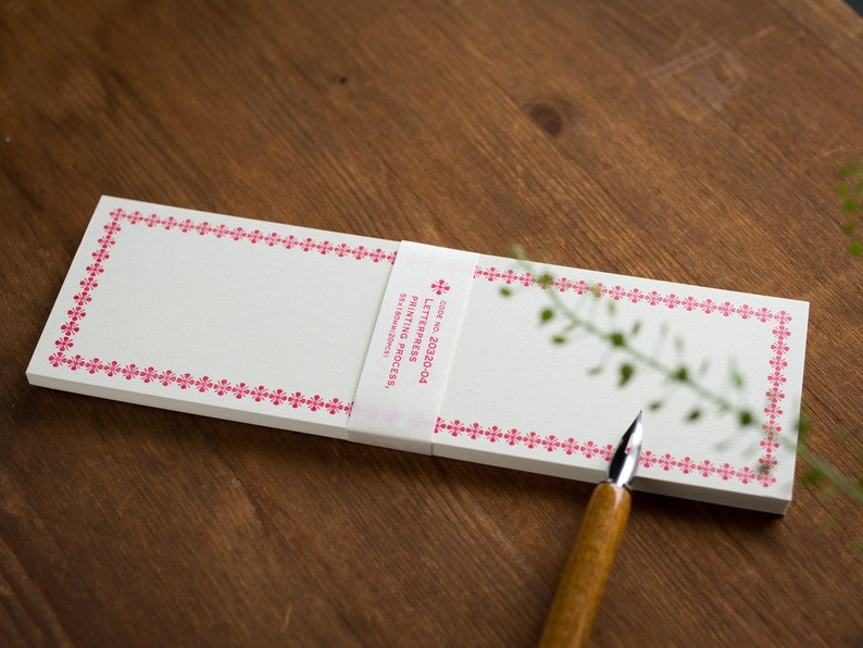 Classiky LetterPress Folded note card 20pcs / NO. 20320-04 / image 1