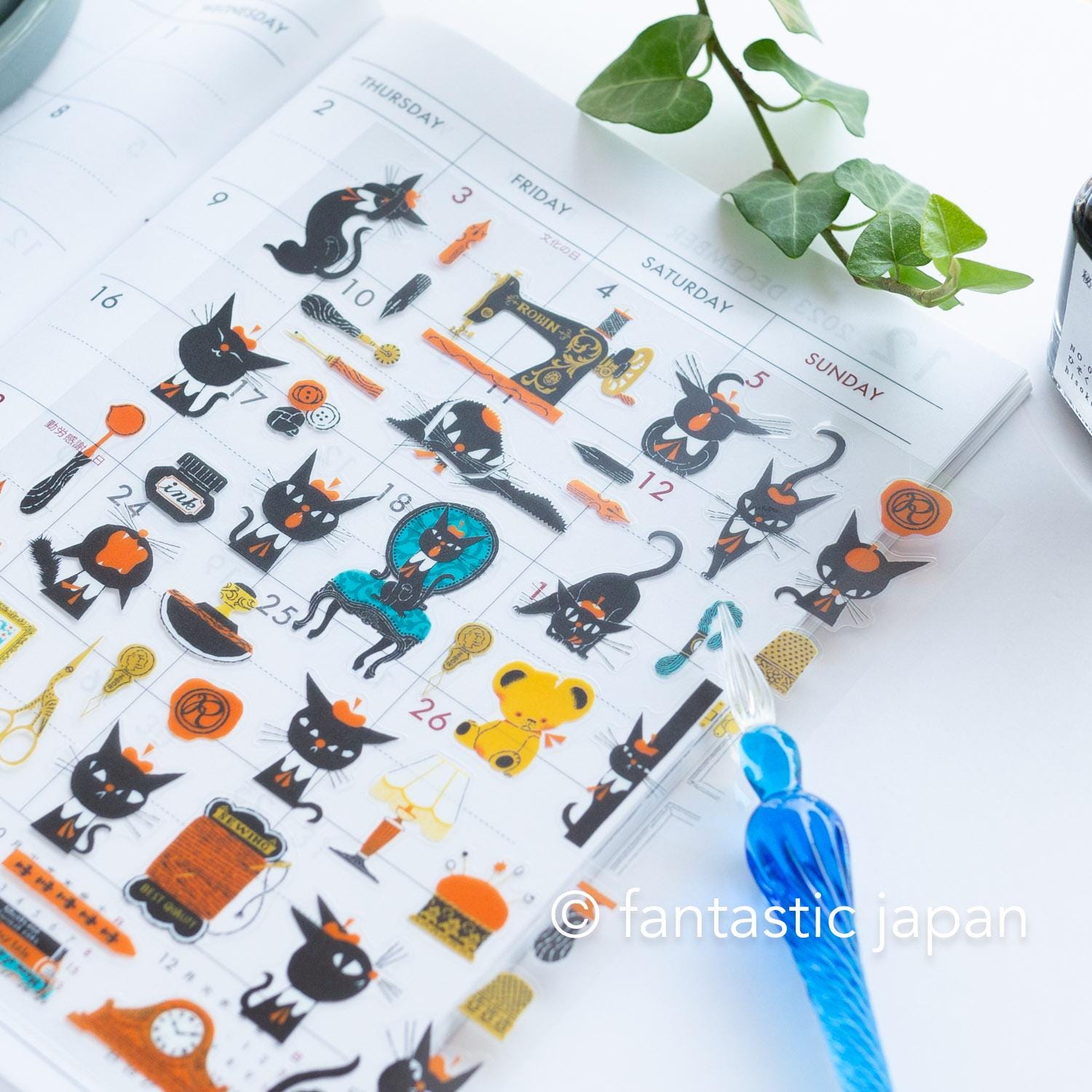 PETクリアステッカー -黒猫ロビンちゃんvol.2- 黒猫小僧/cozyca商品 