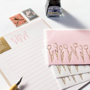 Transparent Stationery set -sucre "Tulip"- by EL COMMUN / MATOKA brand / made in Japan