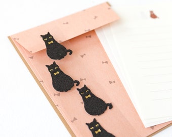 Letter set -black cat-