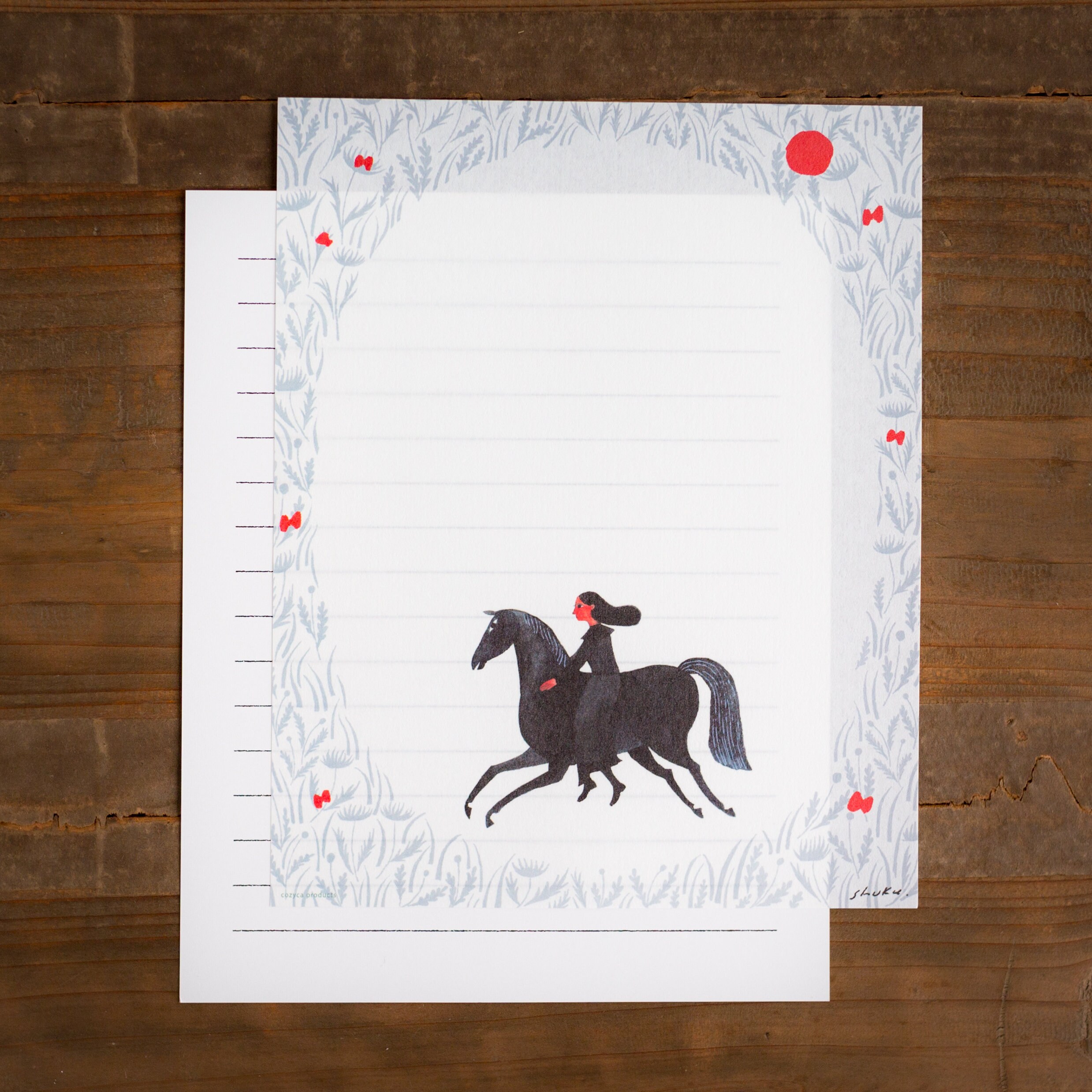 Japanese Letter Writing Set flower Garden by Nishishuku/ Etsy