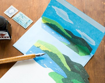 Letter set -Land scape "lake"-