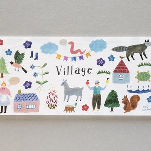 Letter Paper -Village- by Aiko Fukawa / cozyca products HYOGENSHA/ made in Japan ※only writing papers, no envelopes attached