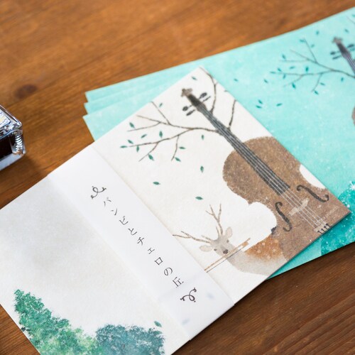 Japanese Letter Writing Set forest by Nishishuku/ Mino Etsy