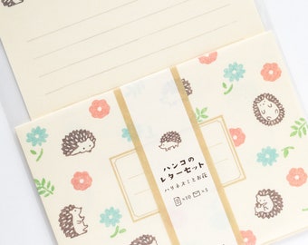 Stamp washi letter set -Hedgehog-