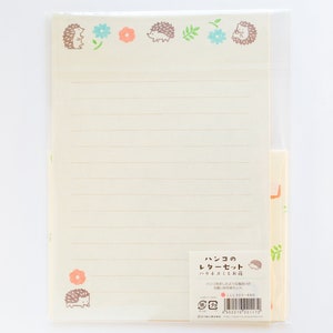 Hedgehog writing letter set / Mino Washi / japanese stationery / japanese writing paper / made in Japan image 9