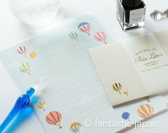 Gold foiled Letter Writing set -Polite letters "air balloons"- by Tsutsumu company limited