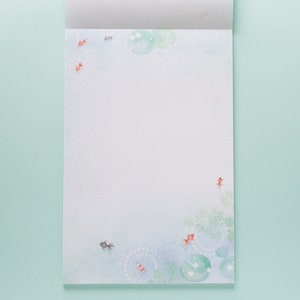 Japanese Washi Writing Letter Pad and Envelopes gold fish / traditional Iyo Washi paper / made in Japan image 9