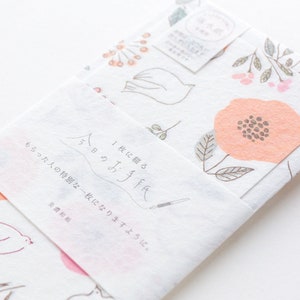 Japanese style washi letterset -pink flower and birds-