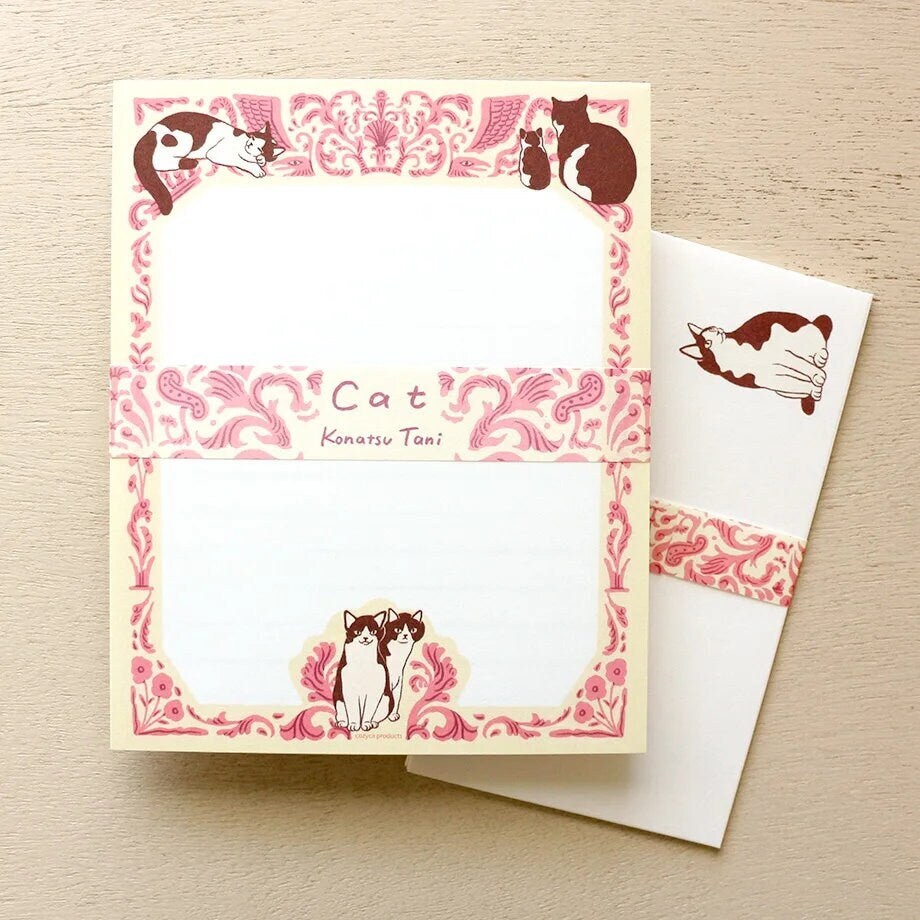 Japanese Letter Set -cat- by Konatsu Tani / Cozyca Products - Etsy