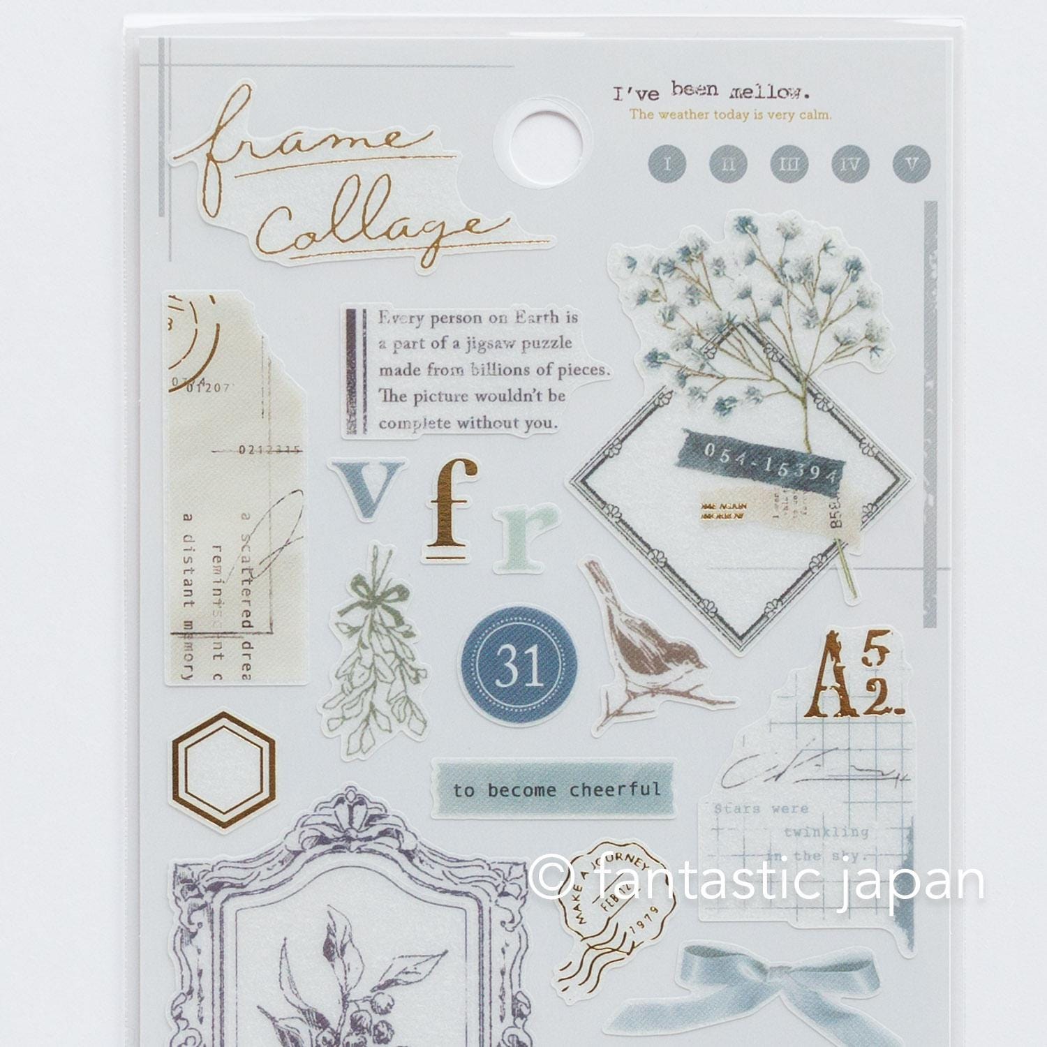 Sticker / Frame Collage -blue- - Etsy