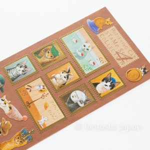 Pottering Cat stamp sticker -Playing SC-04-