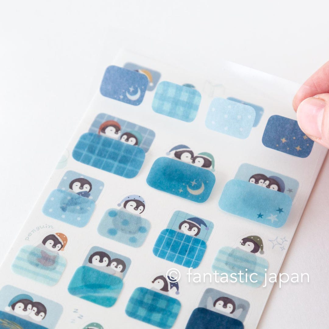 Paper Sticker Set / Mattari Animals -penguin- - Etsy