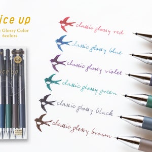 PILOT Juice Up Knock Gel Ink  Ballpoint Pen 0.4mm - Set of 6 Classic Glossy color-
