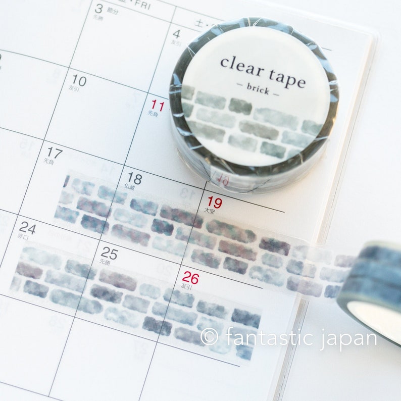 PET film tape / Clear tape -brick- / mind wave masking tape / image 10
