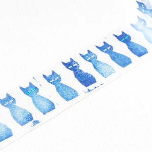 mt washi tape, Mina Perhonen-blue cat, MTMINA36