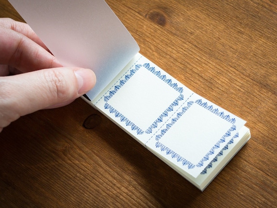 Classiky LetterPress Printing Process/ Label Book 100pcs / NO.20319-02 / 38×38mm / made in Japan