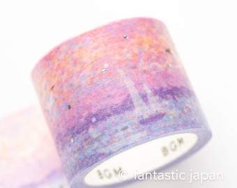 pointillistische tekening Masking Tape -The Sea of Dusk- / bgm washi tape/ 30 mm breed