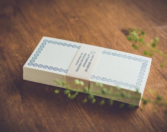 Tarjetas de notas con impresión tipográfica clásica, 50 unidades / N.º 20320-02 /