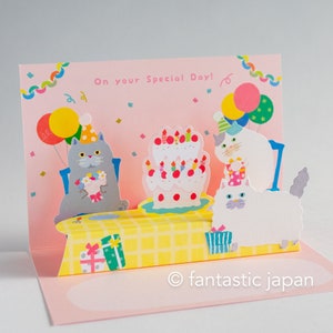 fluffmoumou pop-up verjaardagskaart -feest-