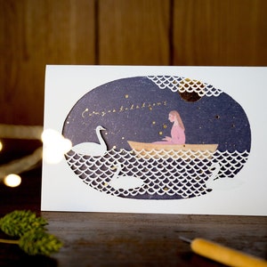 Tarjeta de felicitación -Historia del lago- de Nishi-Shuku / felicitaciones