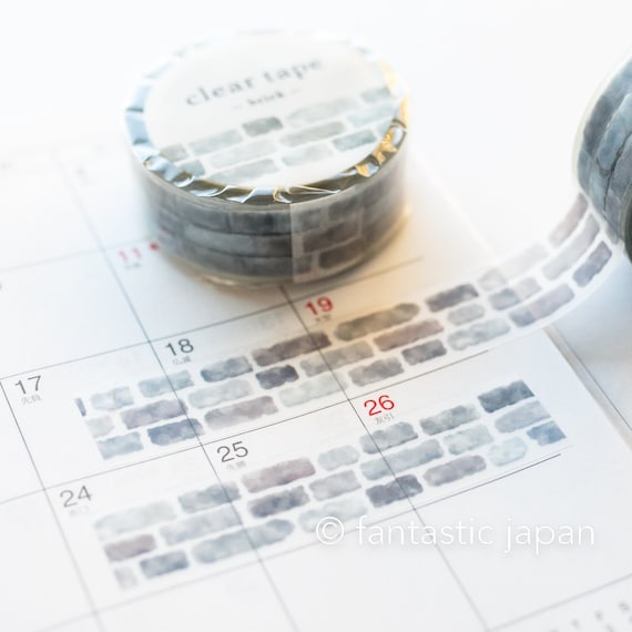 PET film tape / Clear tape -brick- /  mind wave masking tape /