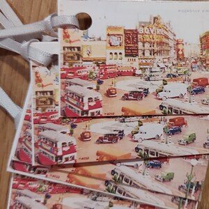Vintage London Mini Postkaart cadeaukaartje - Piccadilly Circus (5 pack)