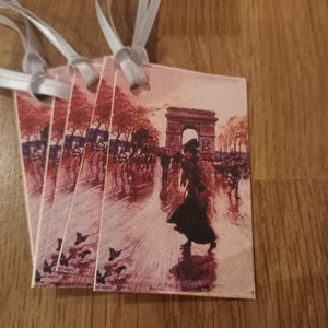 Etiqueta de regalo Vintage Paris Mini Postcard - Arco de Triunfo (paquete de 5)