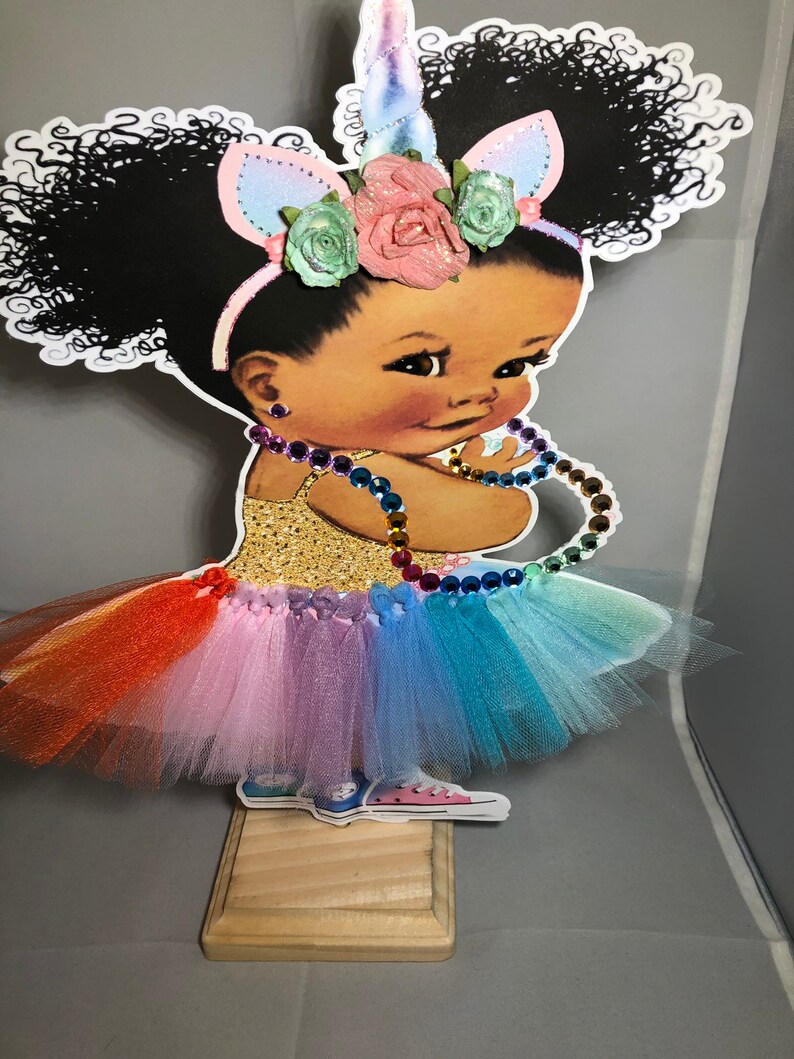 Download Unicorn Baby Girl Princess Converse Shoes Centerpiece Baby Shower Rainbow Centerpiece Girls Birthday Party Afro Puff