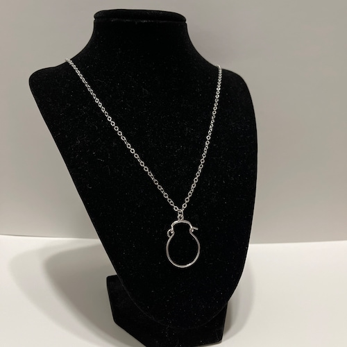 Sterling Silver Charm Holder Necklace Sterling Silver Pendant Etsy