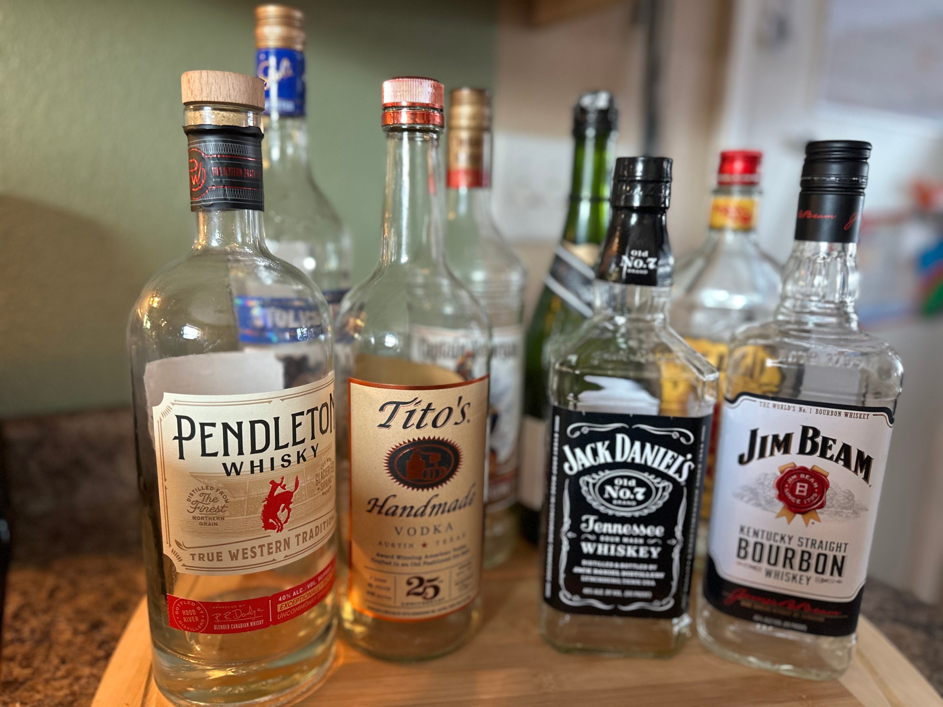 Empty Liquor Bottles Etsy