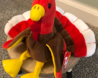 Ty beanie babies plush gobbles  1996 Thanksgiving vintage RARE 1 owner been in storage