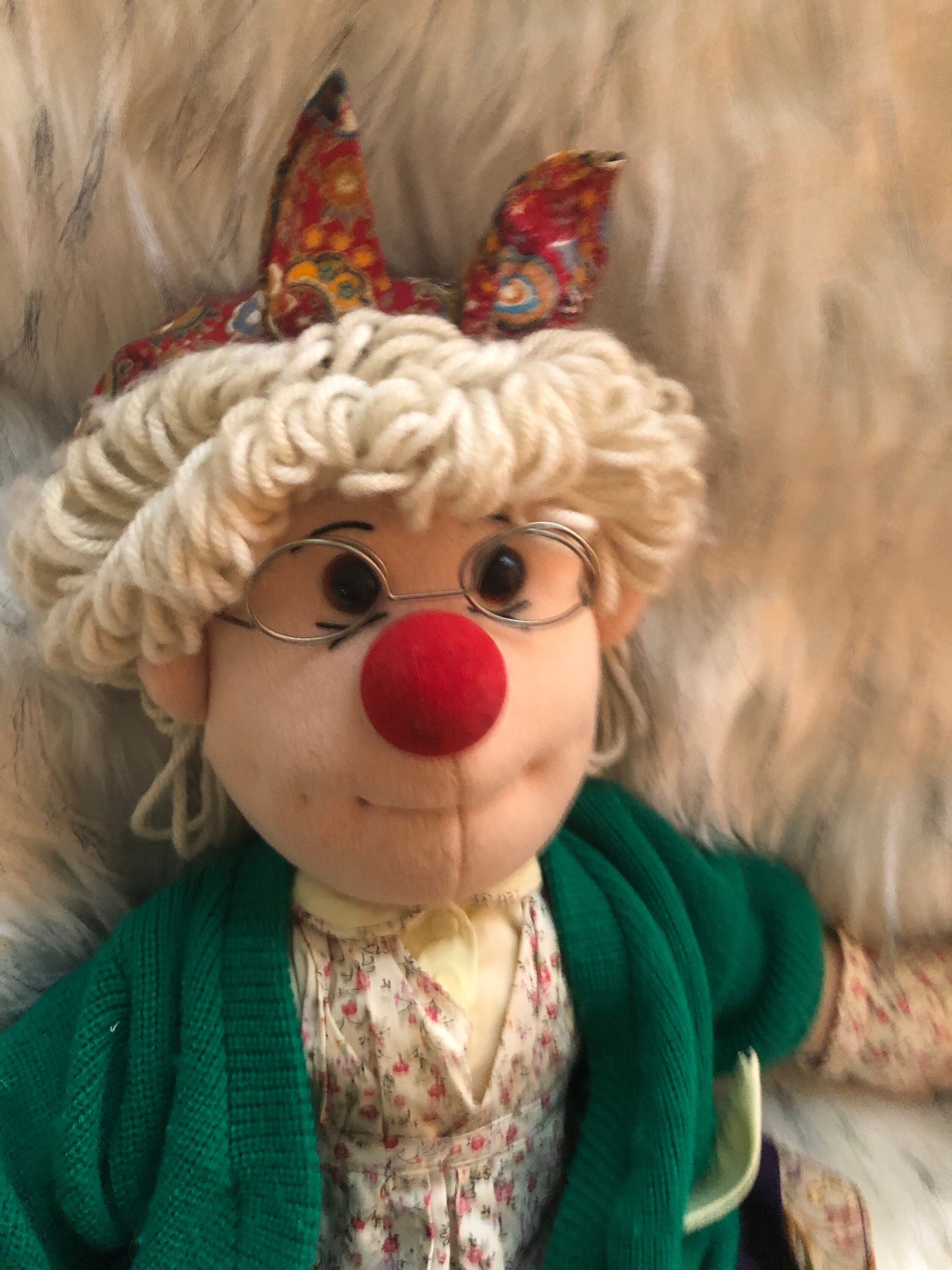 Big Comfy Couch Granny Garbanzo 1997 Vintage Plush 23 Inch Molly