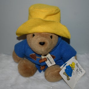 Ours Paddington vintage / Eden Toys pour Macy / Ours en peluche rouge et vert à collectionner - France